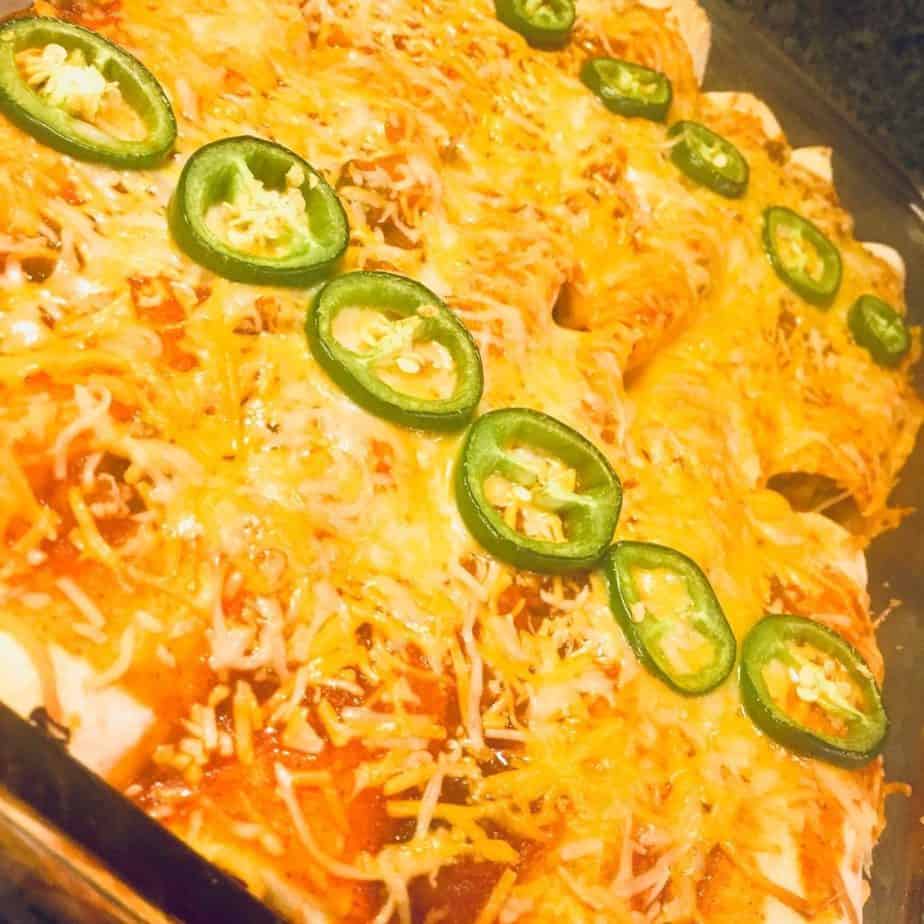 Chicken Enchiladas with Two Ugly Mugs Gourmet Salsa